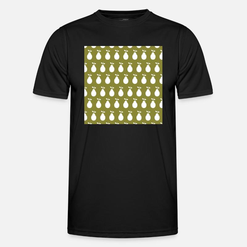 pear pattern - Men's Functional T-Shirt - black