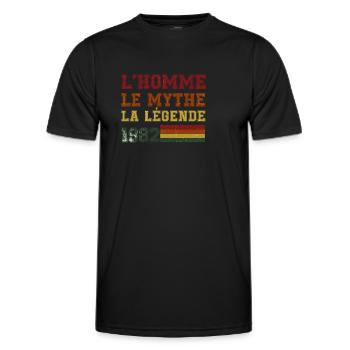 The man the myth the legend 1982 - Men's Functional T-Shirt - black - Front - AI Model Male 178 dark (178cm)