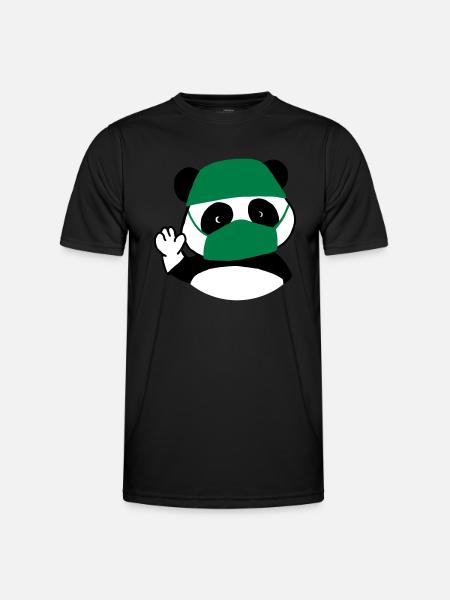 Panda surgeon operating room - Men's Functional T-Shirt - black