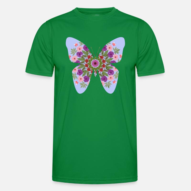 papillon et fleurs T-shirt sport Homme