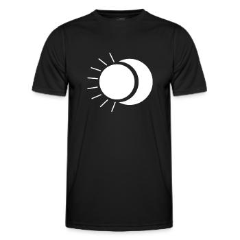 sun and moon - Men's Functional T-Shirt - black - Front - AI Model Male 178 dark (178cm)