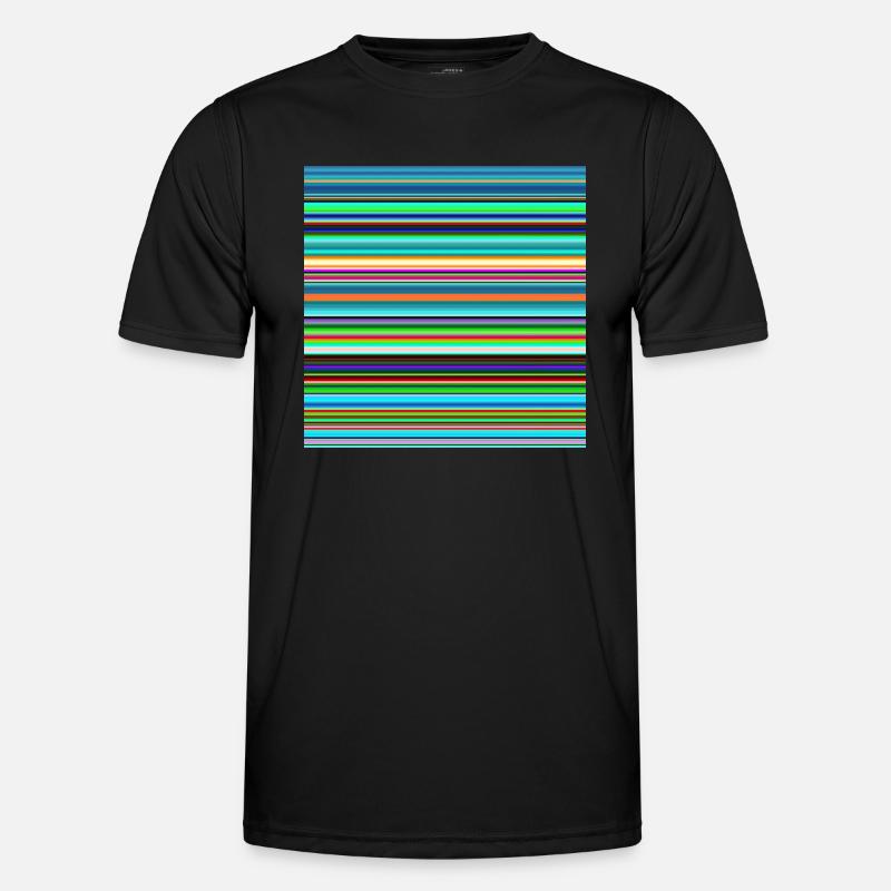 Stripe pattern 270421 - Men's Functional T-Shirt - black