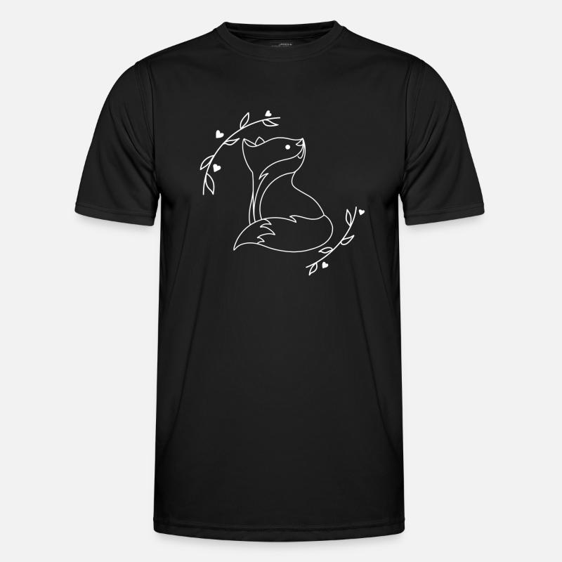 Fuchs Ornament - Männer Funktions-T-Shirt - Schwarz