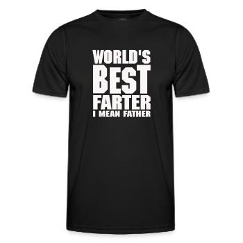 world best farter - Men's Functional T-Shirt - black - Front - AI Model Male 178 dark (178cm)