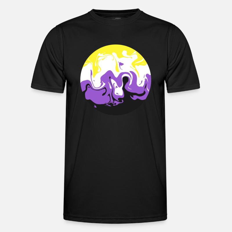 Non Binary Swirl Männer Funktions-T-Shirt