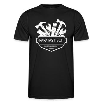 Papatastisch der Retter in der Not - Männer Funktions-T-Shirt - Schwarz - Vorne - AI Model Male 178 dark (178cm)