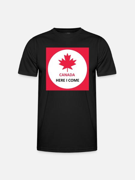 Canada Here I Come - Men's Functional T-Shirt - black