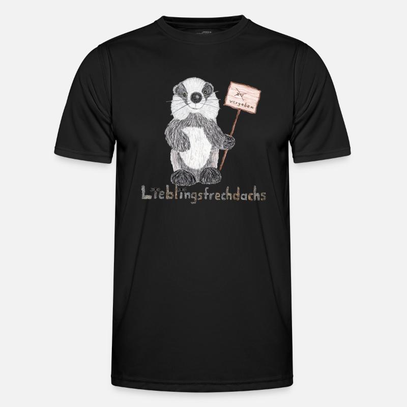 Lieblingsfrechdachs mit Schild "vergeben" Männer Funktions-T-Shirt