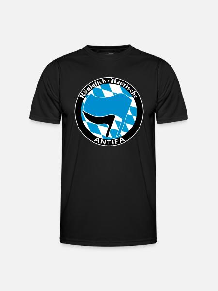 Königliche Bayrische Antifa - Männer Funktions-T-Shirt - Schwarz