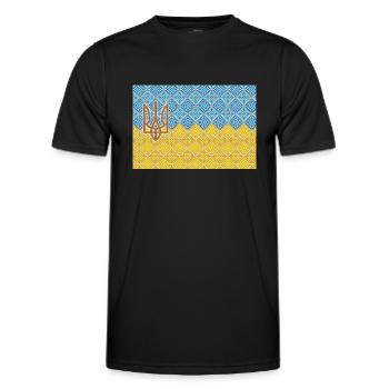 Ukraine - Men's Functional T-Shirt - black - Front - AI Model Male 178 dark (178cm)