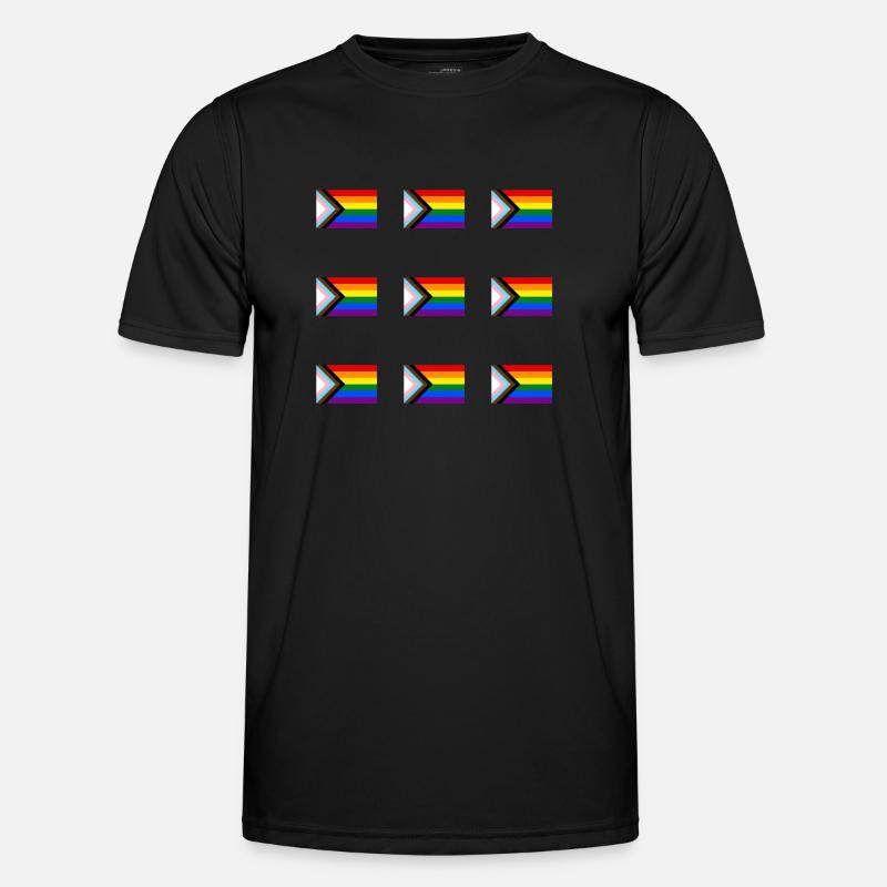 Progress Pride-Flagge Männer Funktions-T-Shirt