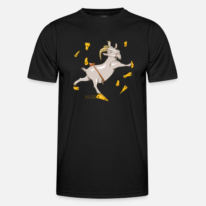 Ziegenfelsen klettern Männer Funktions-T-Shirt
