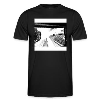 Ville monochrome - T-shirt sport Homme - noir - Devant - AI Model Male 178 dark (178cm)