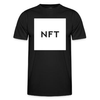NFT - Jeton non fongible - T-shirt sport Homme - noir - Devant - AI Model Male 178 dark (178cm)