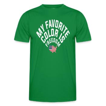 My favorite Color is Freedom - Men's Functional T-Shirt - kelly green - Front - AI Model Male 178 dark (178cm)