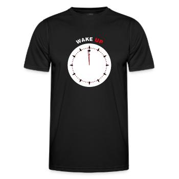 Wach auf - Männer Funktions-T-Shirt - Schwarz - Vorne - AI Model Male 178 dark (178cm)