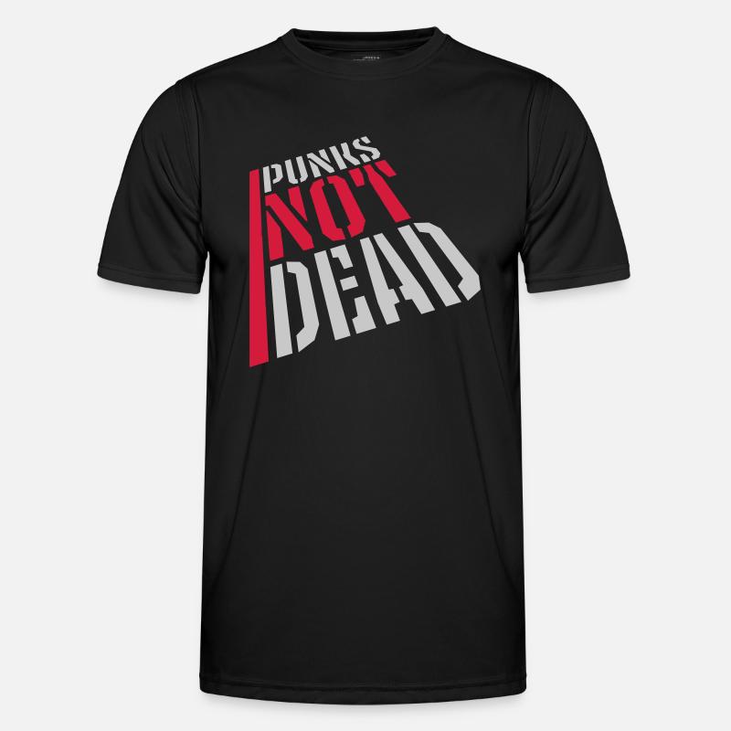 punks not dead quote - Men's Functional T-Shirt - black