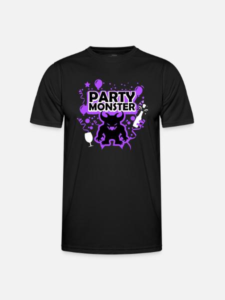 Party monster purple - Men's Functional T-Shirt - black