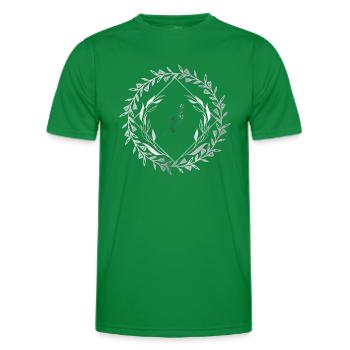 Bague en argent - T-shirt sport Homme - vert - Devant - AI Model Male 178 dark (178cm)