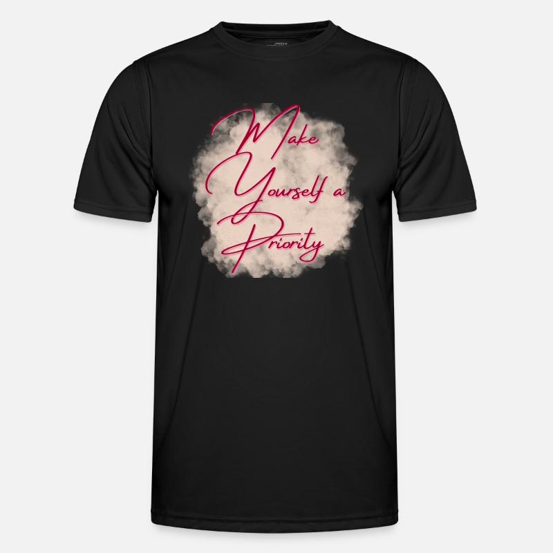 Make yourslef a priority - Men's Functional T-Shirt - black
