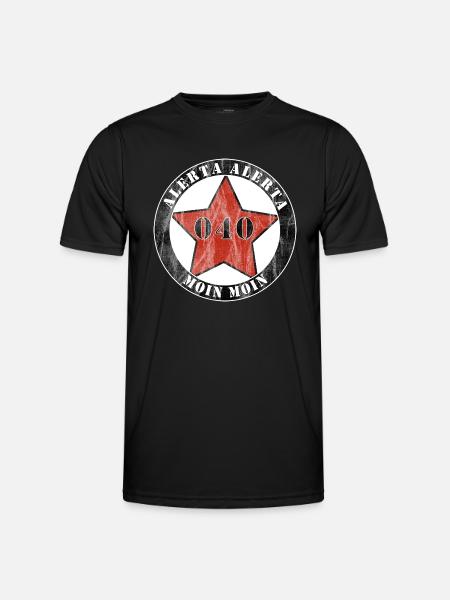 Antifascist Action Hamburg - Men's Functional T-Shirt - black