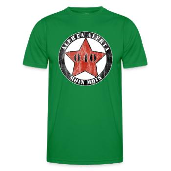 Antifaschistische Aktion Hamburg - Männer Funktions-T-Shirt - Kelly Green - Vorne - AI Model Male 178 dark (178cm)