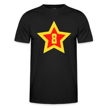 Numéro 8 étoile sport huit Vintage - T-shirt sport Homme - noir - Devant - AI Model Male 178 dark (178cm)