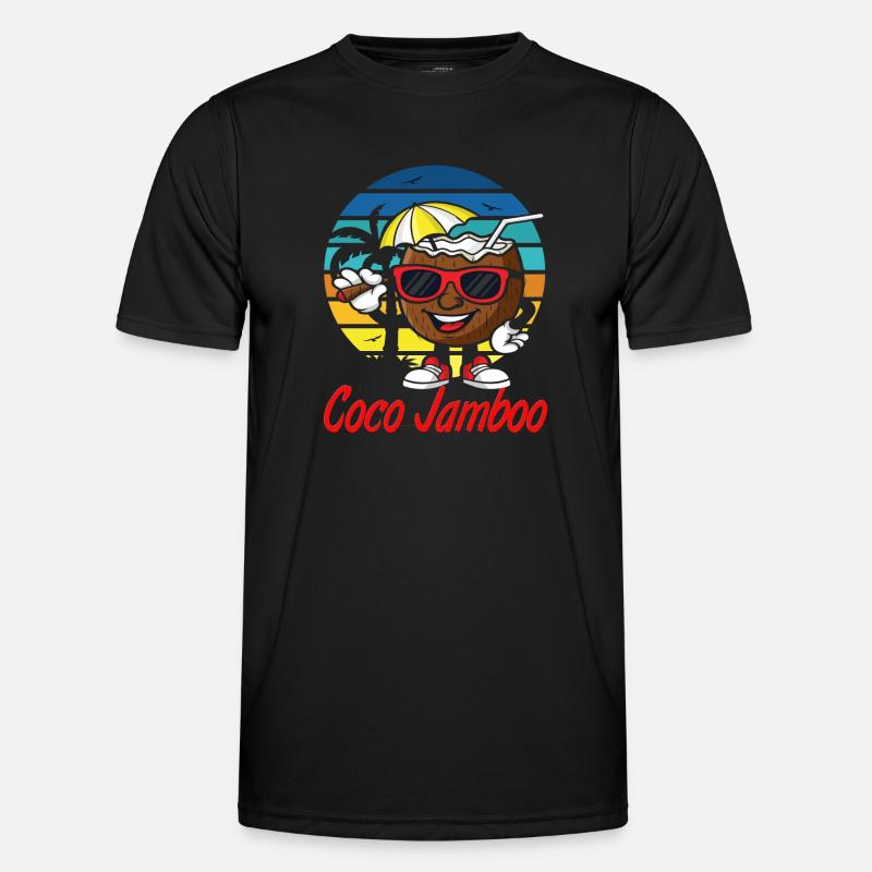 Coco Jamboo Drôle De Noix de Coco Dessin Animé T-shirt sport Homme