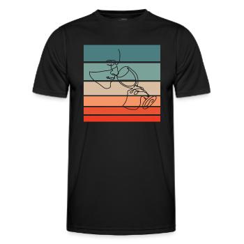 Wein Sommelier Retro Style Vintage - Männer Funktions-T-Shirt - Schwarz - Vorne - AI Model Male 178 dark (178cm)
