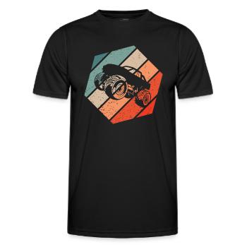 Monster Truck Retro Style Vintage - Men's Functional T-Shirt - black - Front - AI Model Male 178 dark (178cm)
