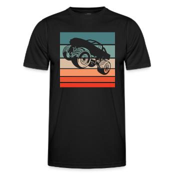 Monster Truck Retro Style Vintage - Men's Functional T-Shirt - black - Front - AI Model Male 178 dark (178cm)