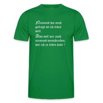 Leben - Männer Funktions-T-Shirt - Kelly Green - Vorne - AI Model Male 178 dark (178cm)