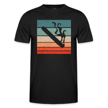Zigarre Retro Style Vintage - Männer Funktions-T-Shirt - Schwarz - Vorne - AI Model Male 178 dark (178cm)