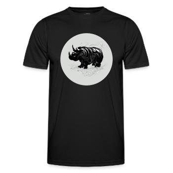 SanctumX black rhino - Men's Functional T-Shirt - black - Front - AI Model Male 178 dark (178cm)