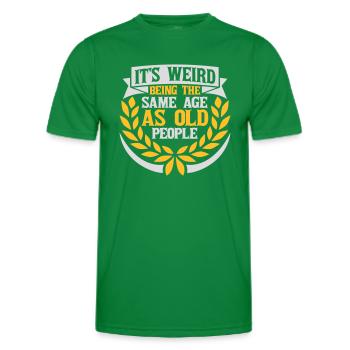 being old people age - Men's Functional T-Shirt - kelly green - Front - AI Model Male 178 dark (178cm)