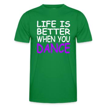 Dance - Men's Functional T-Shirt - kelly green - Front - AI Model Male 178 dark (178cm)