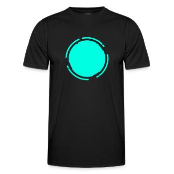 Round background Circular bar - Men's Functional T-Shirt - black - Front - AI Model Male 178 dark (178cm)