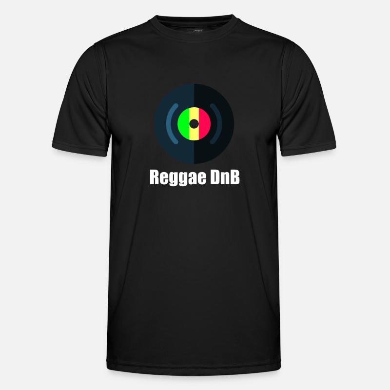 Reggae DnB - Männer Funktions-T-Shirt - Schwarz