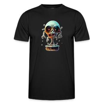 Creepy zombie - Men's Functional T-Shirt - black - Front - AI Model Male 178 dark (178cm)