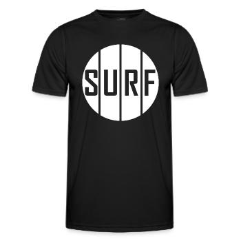 Surfing Surfboard Surfer Geschenksidee - Männer Funktions-T-Shirt - Schwarz - Vorne - AI Model Male 178 dark (178cm)