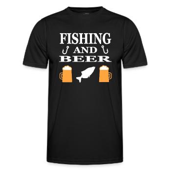 Angling - Men's Functional T-Shirt - black - Front - AI Model Male 178 dark (178cm)