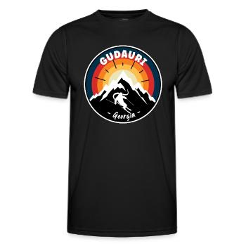 Station de ski Gudauri Georgia Vintage - T-shirt sport Homme - noir - Devant - AI Model Male 178 dark (178cm)