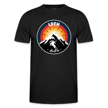 Skifahren in Lech Österreich Vintage - Männer Funktions-T-Shirt - Schwarz - Vorne - AI Model Male 178 dark (178cm)