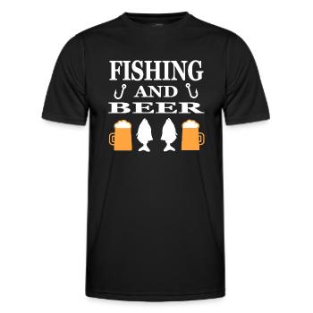 Angling - Men's Functional T-Shirt - black - Front - AI Model Male 178 dark (178cm)