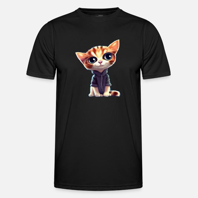 Chat super mignon T-shirt sport Homme