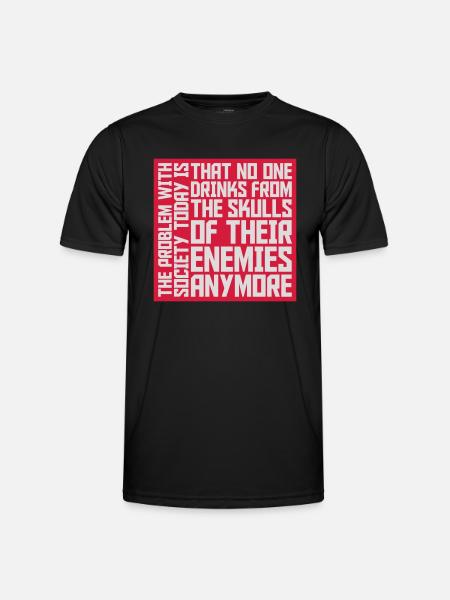 drinks from enemies skulls - Men's Functional T-Shirt - black