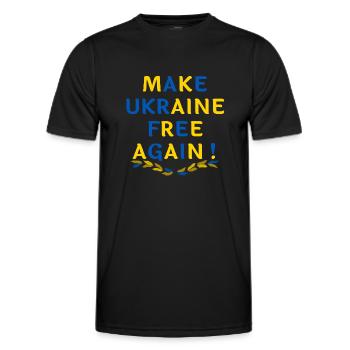 Ukraine - Men's Functional T-Shirt - black - Front - AI Model Male 178 dark (178cm)