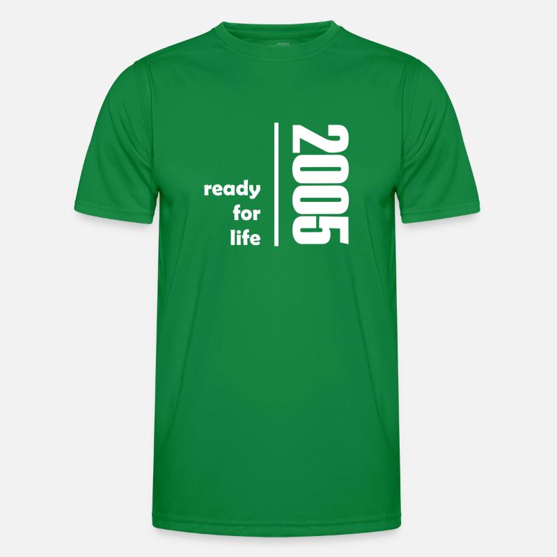 2005 ready for life white Männer Funktions-T-Shirt