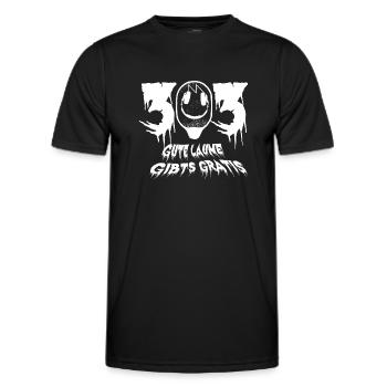 303 Acid Headphone Smile white - Männer Funktions-T-Shirt - Schwarz - Vorne - AI Model Male 178 dark (178cm)