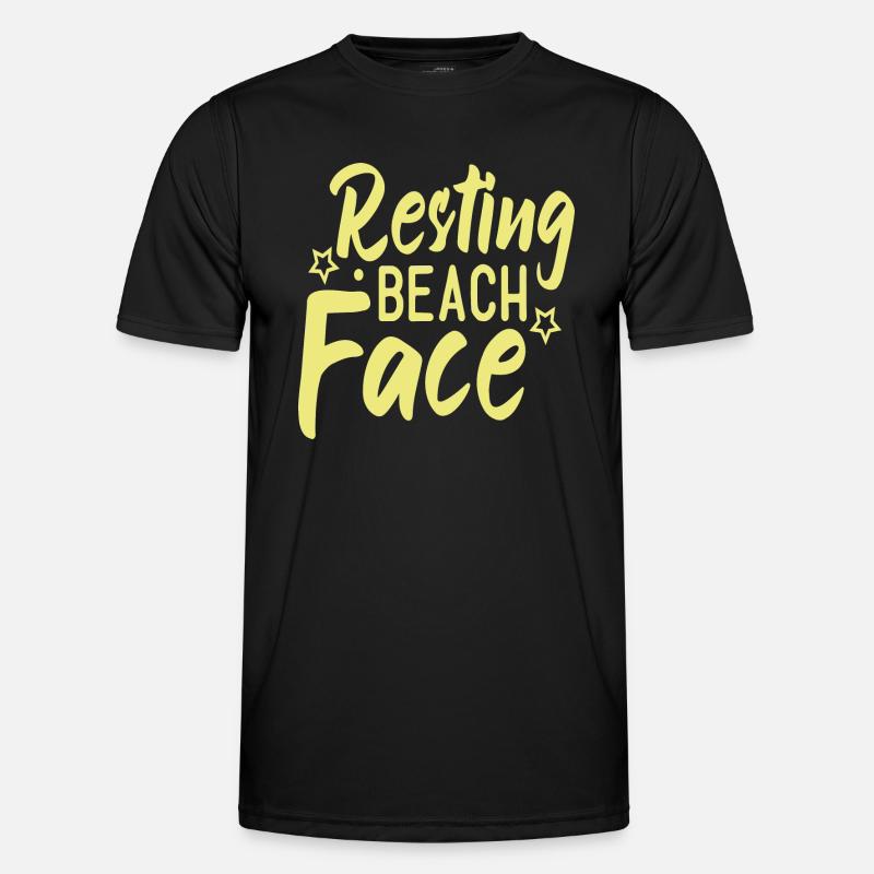 Resting Beach Face - Men's Functional T-Shirt - black
